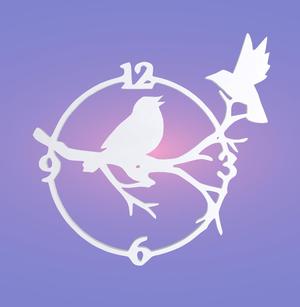 Wall clock base, birds