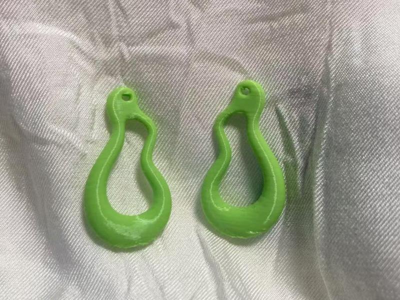 3D Curved Circular Earrings