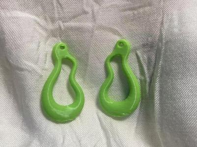 3D Curved Circular Earrings