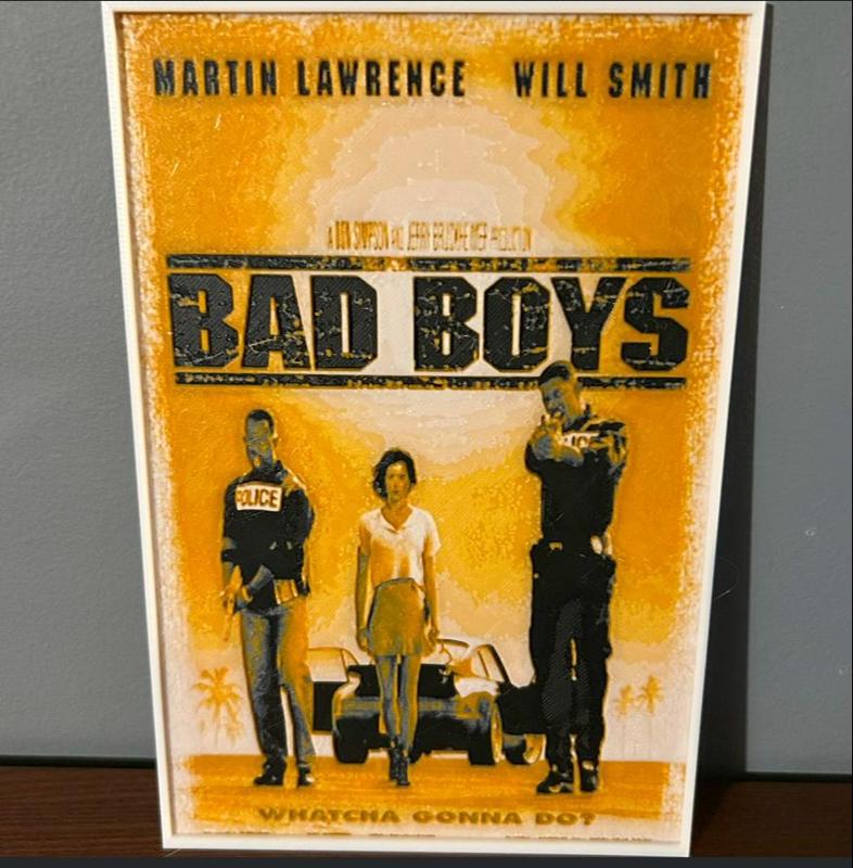 Hueforge Movie Poster - Bad Boys -