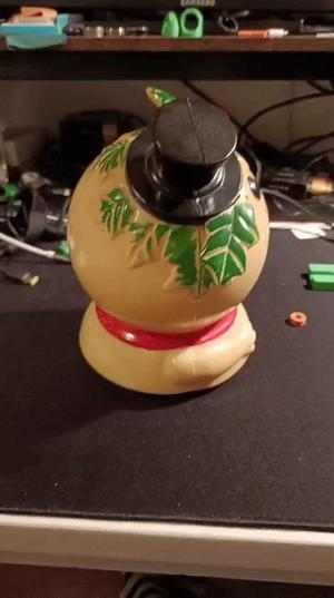 frosty the snowman rotading head stand