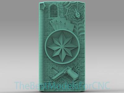 3D Model STL File for CNC Router Laser & 3D Printer Backgammon Underground