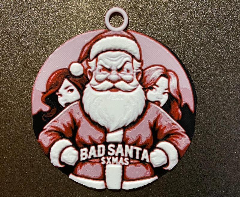 BAD SANTA Christmas Tree Decoration