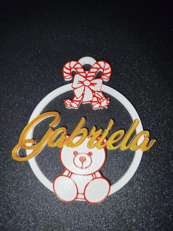 PERSONALIZED CHRISTMAS ORNAMENT NAME "GABRIELA".