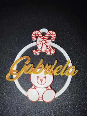 PERSONALIZED CHRISTMAS ORNAMENT NAME "GABRIELA".