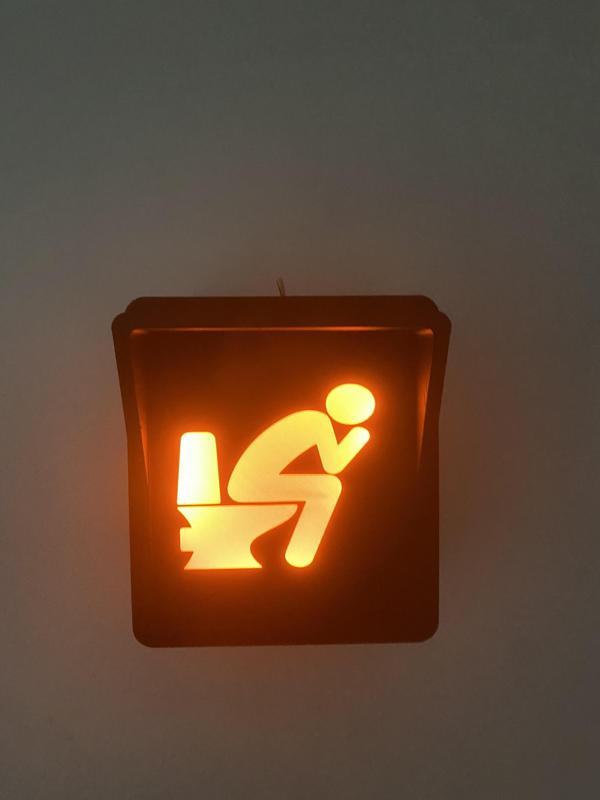 Toilet traffic light