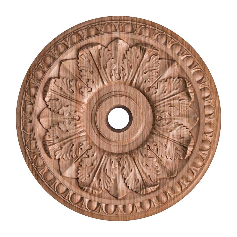 Rosette No. 024 - Acanthus and Egg-and-Dart Ceiling Medallion STL for CNC and 3D Printing