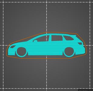 Seat Leon Mk3 5F St Wagon 2012-2020 key silhouette