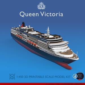 Cunard Queen Victoria cruise ship 1:450 model kit