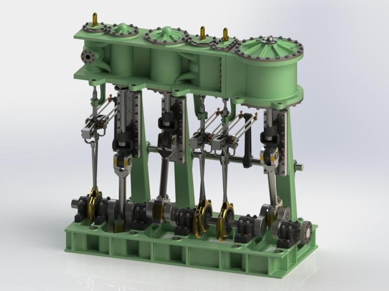 Triple Expansion Marine Steam engine update 9