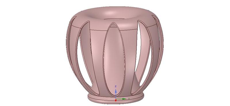 vase cup vessel v21 for 3d-print or cnc