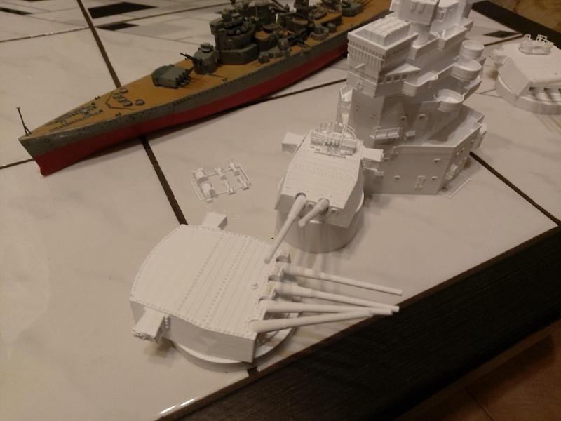 14 INCH GUNS - KING GEORGE V - TESTOBJECT - 1:200