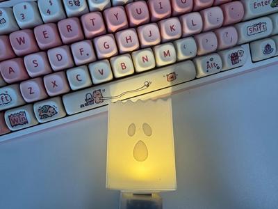 Halloween Mini Paper Bag Lamp Nightlight Decoration Ghost Face