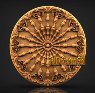 mandala STL model, CNC router engraver, artcam, aspire, cnc files, wood, art, wall decor, CNC