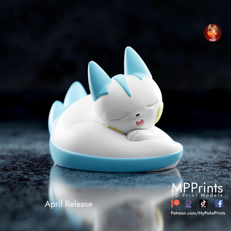 Sleeping Pachirisu - presupported and multimaterial