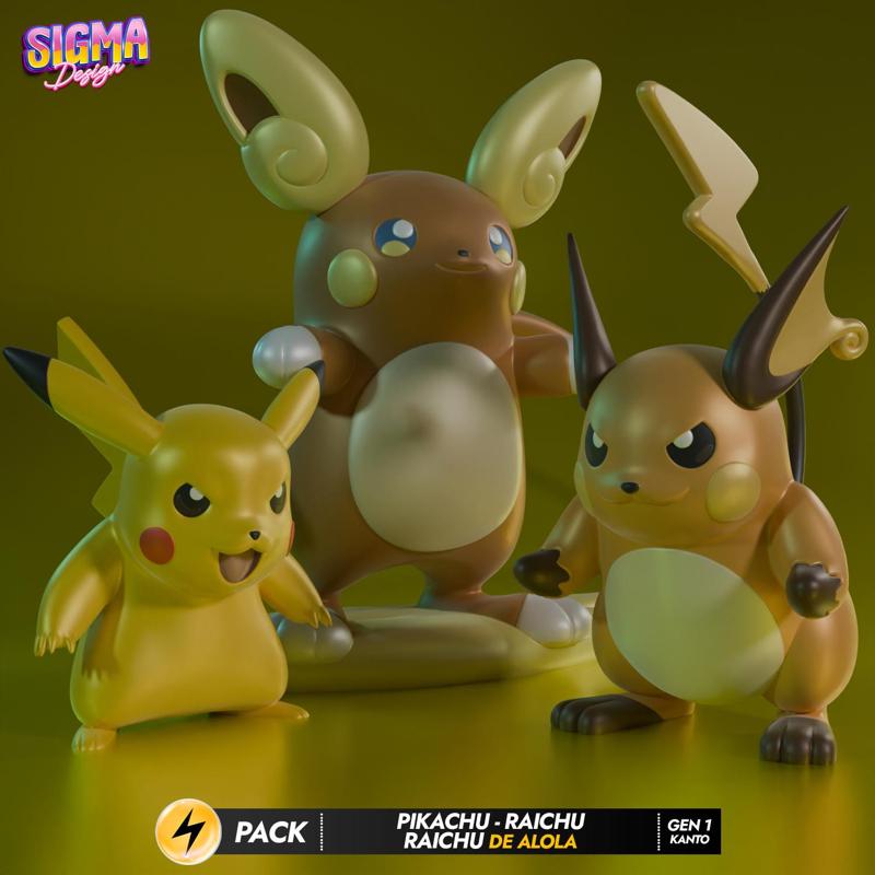 pack - pikachu raichu raichu of alola