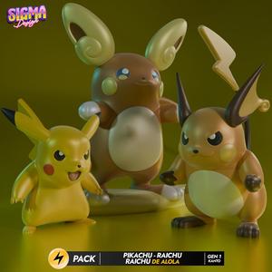 pack - pikachu raichu raichu of alola