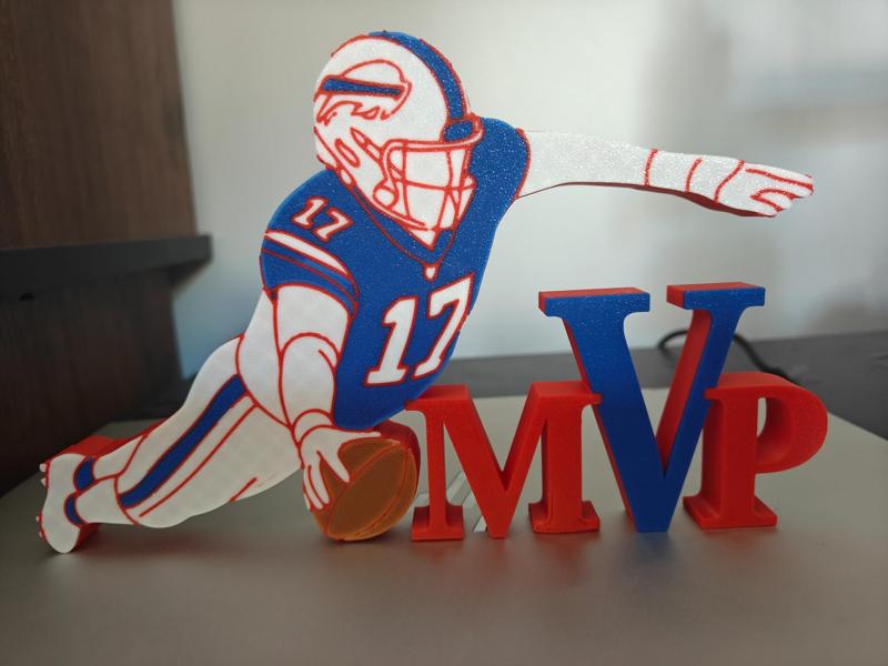 Josh Allen Diving MVP Line Art