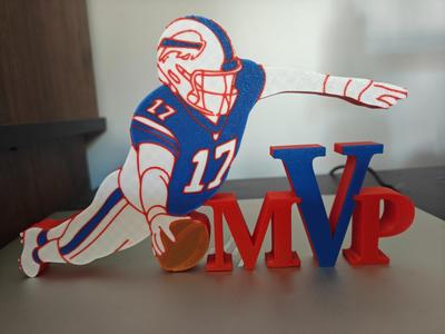 Josh Allen Diving MVP Line Art
