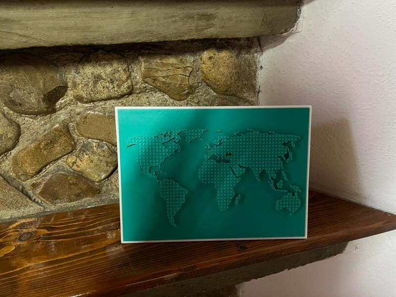 World map frame