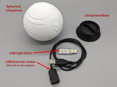 50mm Light Base For Spherical Lithophanes