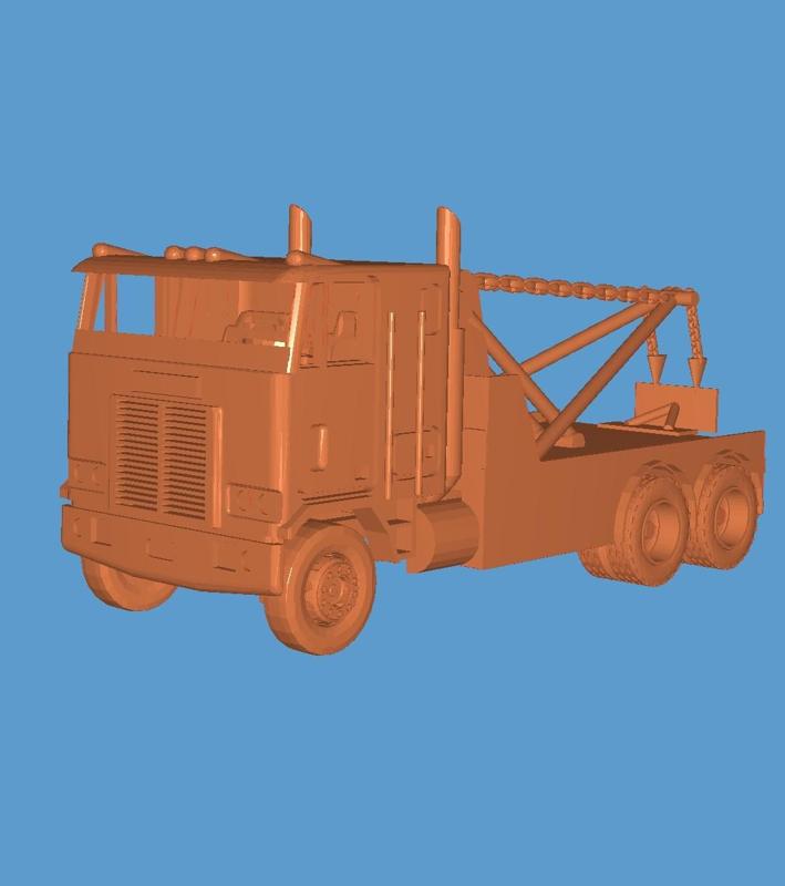 Terminator crane truck. Cab, chassis, wheels, interior