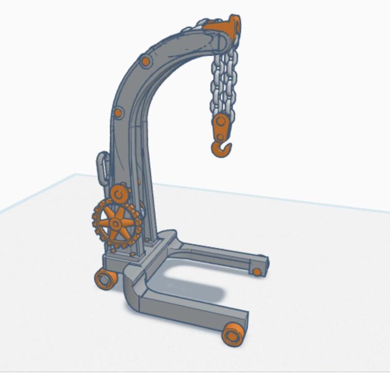 Antique Engine Hoist (1/25 and 1/64)
