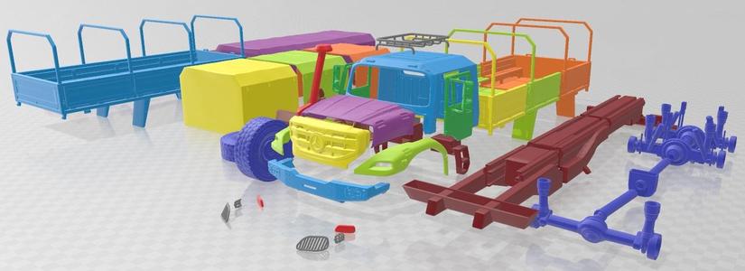 Mercedes Benz Zetros 3042 Printable Truck