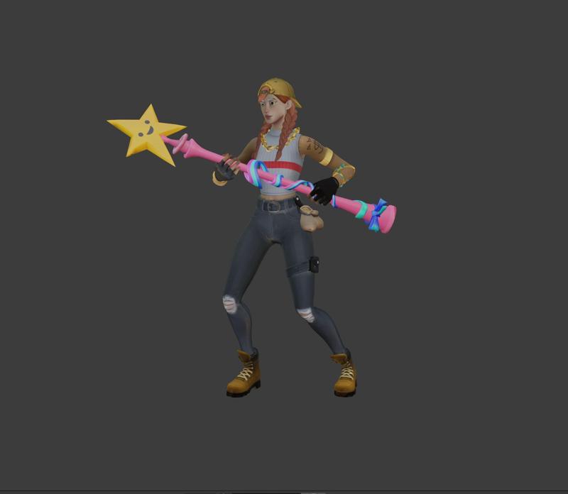 AURA FORTNITE + STAR AXE WAND BLENDER
