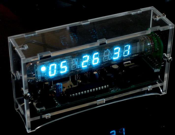 Ice Tube Clock clear acrylic enclosure