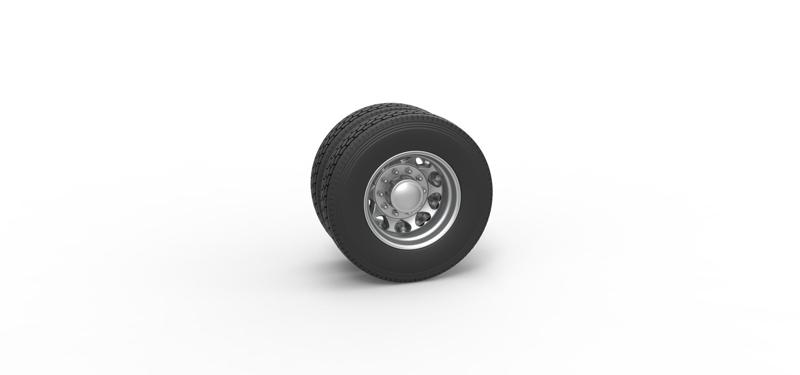 Diecast Rear custom wheel of semi truck Version 25 Scale 1:25