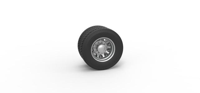 Diecast Rear custom wheel of semi truck Version 25 Scale 1:25