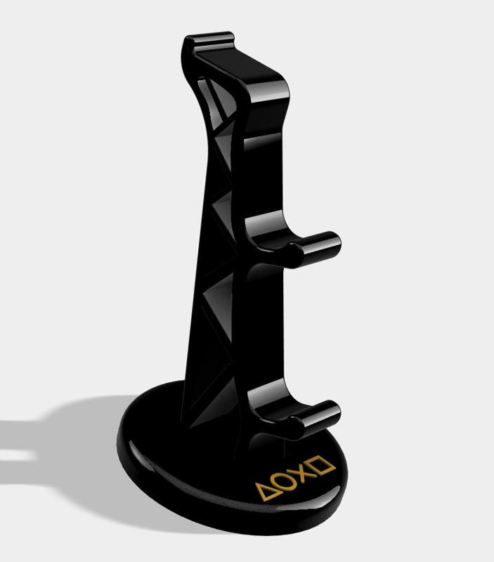 Controls support plus headphones with logo "Triangle, round, X, square".