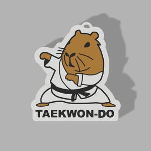 capibara taekwon-do keychain keychain taekwon-do keychain capibara carpincho