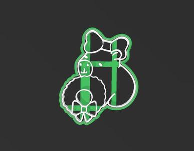 Capybara with Advent Wreath, Cookie Cutter