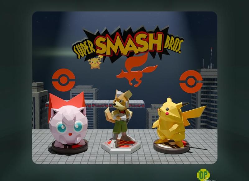 SMASH BROS 64 - Pack 3 - (Team 3: Fox, Pikachu, Jigglypuff)- (Team 3: Fox, Pikachu, Jigglypuff)- (Team 3: Pikachu, Jigglypuff)