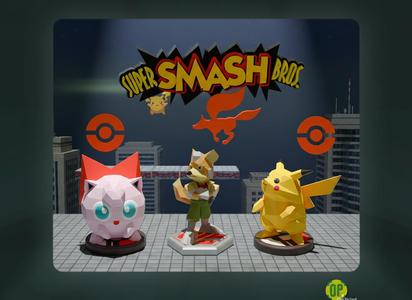 SMASH BROS 64 - Pack 3 - (Team 3: Fox, Pikachu, Jigglypuff)- (Team 3: Fox, Pikachu, Jigglypuff)- (Team 3: Pikachu, Jigglypuff)