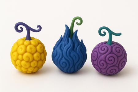 Set of 3 Exclusive Akuma no Mi - 3D Models