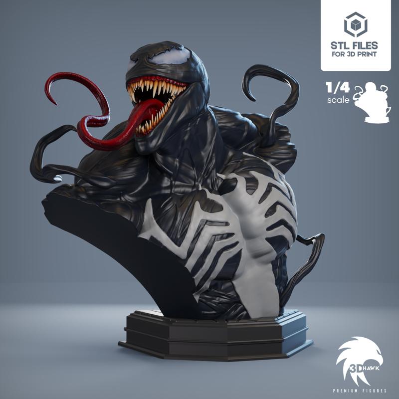 Venom - Premium Bust Line for 3d printing