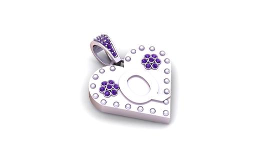 O GOLED HEART PENDANT  3d printable model