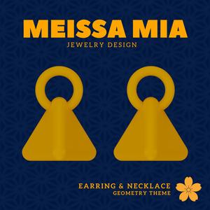 Triangular Delight – 3D Print File for Earrings & Necklace Set - Fire Earring  - Fire Necklace - Tetrahedron Platonic Solid