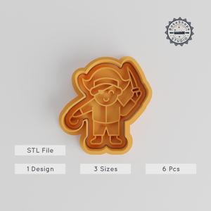 Pirate Shape Cutter & Stamp, Cookie & Fondant Set, 3 Sizes, Perfect for Halloween Party & Kids Costumes PRODUCT_5652