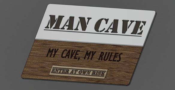 Man Cave Sign - My Cave, My Rules