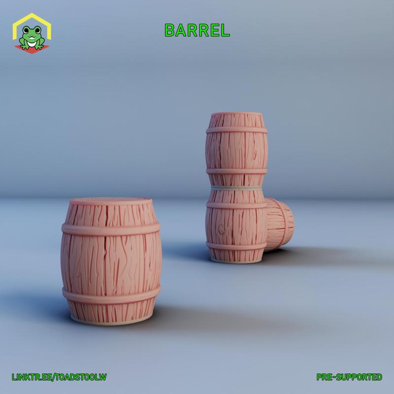 Barrel - STL - RPG MINIATURE