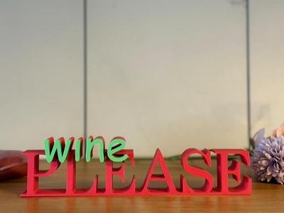 Wine Please, Funny lettering for wine lovers