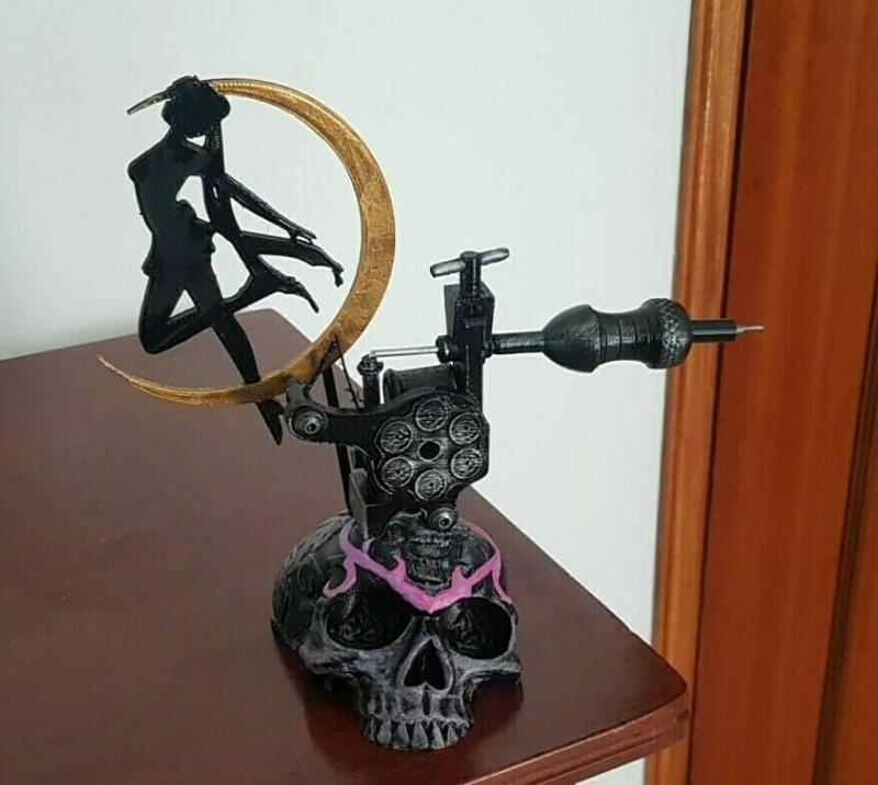 Tattoo machine diorama