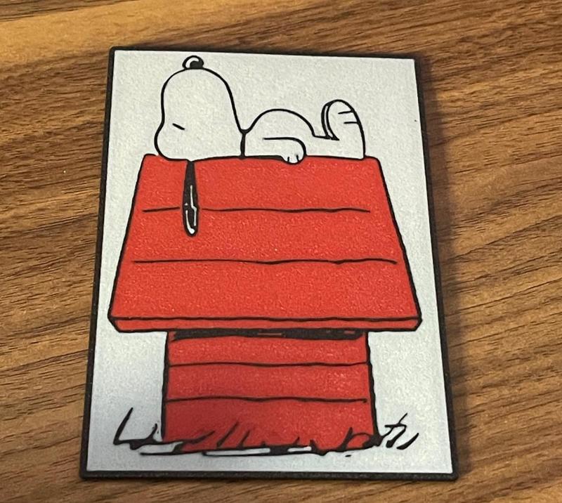 Snoopy Sleeping Doghouse sign poster 