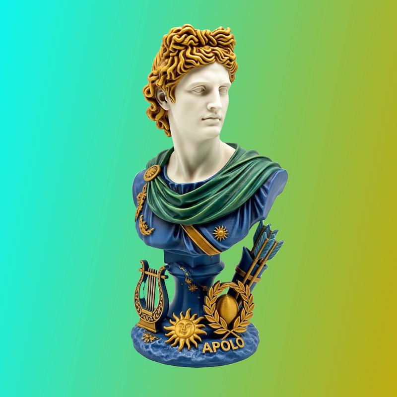 Apollo 3D Model STL File – God of Music & Light Statue – Greek Mythology Deity 3D Print – Digital Download – Printable Sculpture