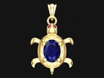 Turtle Pendant - Lucky Sea Turtle Necklace - N955546