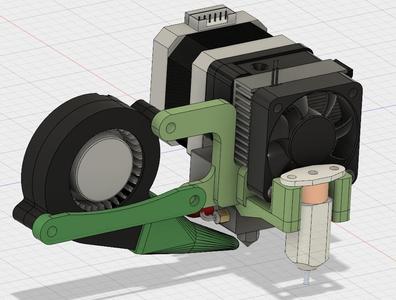 FolgerTech 2020 i3 BL Touch Bracket w/cooling fan for MK9 Extruder